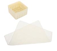 Stampo per Tofu e Formaggio, Kit da Cucina con Filtro Beige | Cotone e Pp, Parti Smontabili, Drenaggio Uniforme, Accessori per Latte Vegetale e Frutta Secca