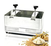 Stampo per tofu per fare Paneer, in acciaio inossidabile 304 con design staccabile, include panno per la stampa per tofu e vassoio antigoccia per una facile pulizia in cucine e laboratori alimentari