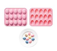 Stampo per Torrone Silicone Stampo Cioccolato Tavoletta Stampo Cioccolatini profondo, Stampo in silicone per cioccolato, 5 forme, per 15 tavolette di cioccolato, Uova Pasquali da Appendere