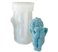 Stampo per torta a forma di angelo, in silicone per candele a forma di angelo, adorabili per sapone | per candele a forma di angelo, per fondente, cioccolato