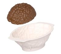 Stampo per torta al cervello - Forma a forma di cervello | Stampo in silicone durevole | Stampo per cervello caramelle cervello in silicone per decorazione torte, utensili da forno, 24,4 x 17,9 x 7,95