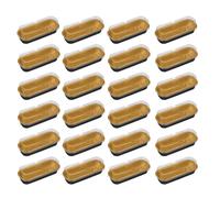 Stampo per torta con coperchio - 20 contenitori per cupcake in alluminio, stampi rettangolari da 200 ml, stampi per muffin, coperchi per stampi per torte, stampi da forno quadrati