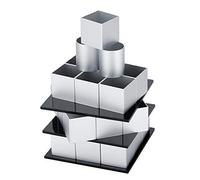 Stampo per torta con mousse a cubo di Rubik, stampo per torta fai da te, formine per biscotti, kit per decorare la torta, cubo di Rubik rotante in alluminio, 3D, stampo per dolci al cioccolato fondent
