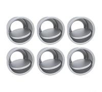 Stampo per torta inferiore rimovibile per latta da 5 cm, mini tortiera in lega di alluminio, stampo rotondo da forno per matrimoni, compleanni, dessert fai da te (6 pezzi)