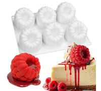 Stampo per torta mousse ai lamponi e fragole con 6/24/35 cavità, stampo in silicone per mousse di frutta per la cottura, torta budino ai lamponi 3D, stampo in silicone per ghiaccioli, stampo per desse