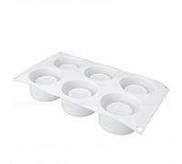 Stampo per Torta Mousse in Silicone Resistente Al Calore Antiaderente per Cuocere Dolci Francesi Budini Gelato 1 X Stampo (6 Cavità)