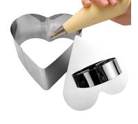 Stampo per torta mousse, per mousse in acciaio inossidabile | Stampo per mousse per torta con spintore,Strumenti per la cottura del tè del pomeriggio, stampo per anelli per torte di cottura,