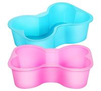 Stampo per Torta Osso di Cane in Silicone 2 Pezzi Rilascio Rapido e Resistente ad Alte Temperature per Feste di Compleanno Cani
