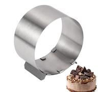 Stampo per torta regolabile, 10 cm, anello da forno in acciaio inox da 10 cm, stampo rotondo per cottura torte, panetteria, focaccine, forma regolabile, stabile