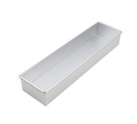 Stampo per torta rettangolare - 15,74 x 3,93 x 2,36 pollici teglia antiaderente teglia per torta | teglia fissa in alluminio rettangolare per mussola di seta per feste di annive