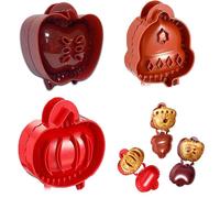 Stampo per torte a mano con una sola pressione, 3 stampi per biscotti natalizi, per torte, per feste, pasticceria (B)