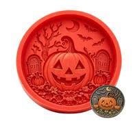 Stampo per trampolino Halloween - Silicone 40 x 40 cm | Pavimentazione In Calcestruzzo Riutilizzabile Con Modello Di Luna Di Pipistrello Tombstone | Decorazione Artigianale