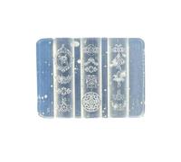 Stampo per unghie per nail art, 1, H | Texture in silicone trasparente e catena intricata per stampaggio manicure, accessori per la creazione di gioielli e