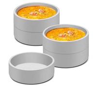 Stampo per uova 5 pezzi Friggitrice ad per uso alimentare Stampo per uova Rotondo 3, 9x1, 2 pollici Stampi in camicia Facile da smontare Stampi in silicone resistenti alla temperatura adatti al