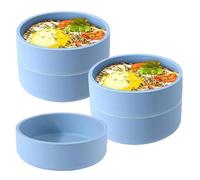 Stampo per uova 5 pezzi Stampo per uova per friggitrice ad per uso alimentare Rotondo 3, 9x1, 2 pollici Stampi in camicia Facile da smontare Stampi in silicone resistenti alla temperatura adatt