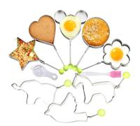 Stampo per Uova a Forma di Anello | 8 Stampini Per Forme Utensili Da Cucina Antiaderente - Anelli per Friggere Uova da Cucina,per Hamburger Insalata Panino Pancake Omelette