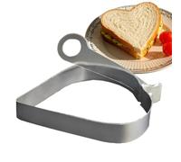 Stampo per uova, a forma di cuore, in acciaio, con manico, gadget da cucina per cucinare omelette, crêpe, muffin, scuola, Halloween