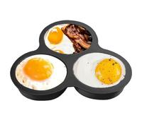 Stampo Per Uova Da Friggitrice Ad Aria | Vassoio Rotondo Per Uova Con 3 Cavità - Stampini In Silicone Per Air Fryer - Per Piccoli Dolci Budini Hamburger Per Colazione Polpette