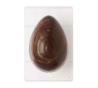 Stampo per Uova di cioccolato da 500g in policarbonato 1 cavità rigato