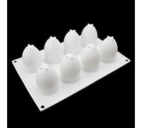 Stampo per uova di Pasqua in resina e silicone per cioccolatini e caramelle, per feste di Pasqua, fondente, gelatina, mousse, torte in silicone
