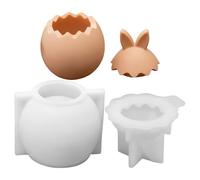 Stampo per uova di Pasqua, in silicone 3D, carino con orecchie di coniglio, stampo per sapone a forma di uovo, per il ringraziamento, festa di compleanno, ufficio, casa, camera da letto, dormitorio