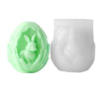 Stampo per uova di Pasqua in silicone - Stampo per candele a forma di di coniglio di Pasqua | per sapone a forma di Pasqua riutilizzabili a rilascio facile per cera, gesso, sapone