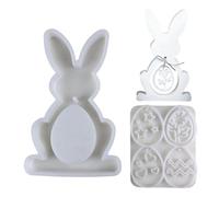 Stampo per uova di Pasqua per resina epossidica stampo in silicone per uova di Pasqua - Stampo antiaderente per artigianato coniglietti | Carino stampo in argilla forniture creative per le vacanze