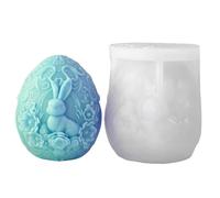 Stampo per uova di Pasqua | Stampo per candele a forma di di Pasqua e fiori | Stampo multiuso per candele con di Pasqua per fondente, cioccolato, dessert, decorazioni per torte