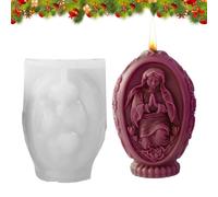 Stampo per uova di Pasqua, stampo per candele Maria, in silicone 3D, in