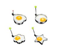 Stampo per uova fritte in acciaio inox, a forma di cuore, inizio, fiore, per pancake, frittate, colazione, utensile da cucina
