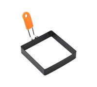 Stampo per uova quadrato - Anello per uova quadrato per friggere l' | Set di anelli per uova con manico in silicone | Anelli per cuocere le uova in acciaio inossidabile | Antiaderente, per frigger
