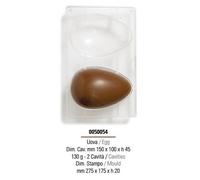 Decora stampo uovo di pasqua policarbonato 2 cavità, gr 130, mm 163 x 230 - 8024622048198