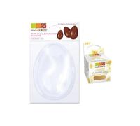 Stampo per uovo di cioccolato + glitter dorati