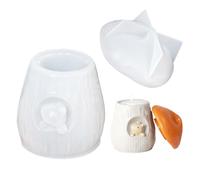 Stampo per Vasetti a Fungo,Modello Per Coppa Di Conservazione,Con Coperchio Design Scoiattolo Stampini In Silicone Per Vasetto Budino Set - Per Fai Da Te Artigianato Caramelle E Contenitori