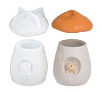Stampo per vaso a forma di fungo | Stampo per tazza di budino,Set di in silicone per pentole da budino con coperchio di design scoiattolo, per fai da te, resina, gioielli, pasticceria e