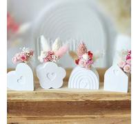 Stampo per vaso da fiori a forma di cuore floreale, piccolo vaso decorativo, stampo in gesso per aromaterapia Stampo per fiori,Stencil arcobaleno,Muffa domestica,Stampo d'amoreSilicone