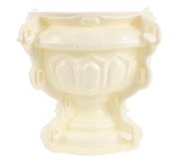 Stampo per Vaso in Cemento da Esterno per Piante Grasse Riutilizzabile | Plastica Beige, Dettagli Intricati e Facile Sformatura, per Contenitori Domestici e Architetture Pubbliche