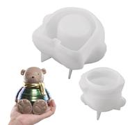 Stampo per vaso in silicone - riutilizzabile a forma di orso - stampo per vasi e contenitori - per calcestruzzo resina epossidica gesso principianti professionisti casa classe progetto scolastico