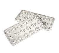 Stampo per vassoio del ghiaccio, sfera di raffreddamento per cubetti di ghiaccio in acciaio inossidabile 304 a 18 slot con coperchio Vassoio congelatore decorativo rotondo