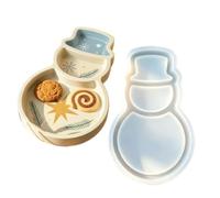 Stampo per vassoio in resina diviso riutilizzabile in silicone per albero | Divertente stampo per scatola di sapone per argilla, gesso, cemento, organizer da scrivania, contenitore per candele