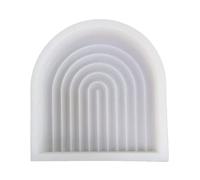 Stampo Per Vassoio Tazza Vino E Frutta Sottobicchiere Epossidico In Silicone Arcobaleno Mezzo Ovale Utilizzato Realizzare Tappetini Sottobicchieri In Agata Artificiale