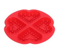 Stampo per waffle in silicone riutilizzabile, strumento di cottura fai da te per torte, muffin, budino, cioccolato, cubetti di ghiaccio, per uso alimentare, sicuro, non tossico, (4 modelli d'amore