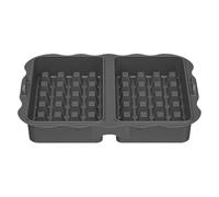 Stampo per waffle per friggitrice ad aria, in silicone antiaderente, a 2 cavità, per pane in famiglia, snack, feste, feste, celebrazioni, fine settimana, brunch e colazione