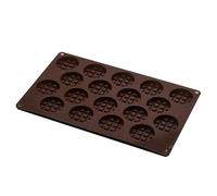 Stampo per waffle - Stampo per cioccolato a 18 pannelli per waffle, biscotti e dessert, da forno emisferico riutilizzabile in cioccolatini al silicone, caramelle gelatinose, torte e cubetti di