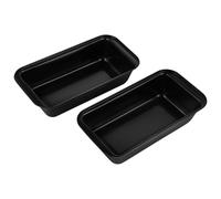 Stampo Plumcake 2 Pezzi Stampo Pane in Cassetta Rettangolare - Teglia per pane in acciaio al carbonio antiaderente con Rivestimento Antiaderente per cuocere pane, torte e toast - 25.3x12.4x6 cm