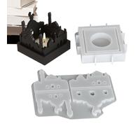 Stampo Portacandele A Forma Di Casa | Stampo Cemento Rilascio Facile Per Colata - In Silicone Antiaderente A Rilascio Facile Per Portacandele - Per Amanti Del Fai Da Te Casa Compleanno