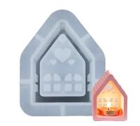 Stampo Portacandele Silicone a forma di casa in silicone per cemento e | Decorativo per Cemento Per Principianti Insegnanti d'Arte Hobbisti Amanti Bricolage Casa Ufficio Eventi Laborat