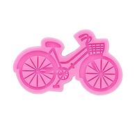 Stampo portachiavi a forma di bicicletta in silicone 3D per cioccolato, sapone, torte, fondente, cupcake, decorazione, strumento per collana a forma di bicicletta, stampo per torta in silicone