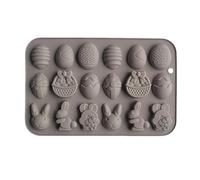 Stampo professionale in silicone per uova di coniglio, Pasqua, cioccolato, 18 cavità, resistente al calore, strumento di cottura da cucina, antiaderente, stampo in silicone per congelamento