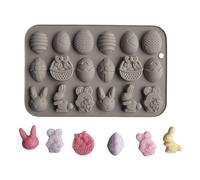 Stampo professionale in silicone per uova di coniglio, Pasqua, cioccolato, 18 cavità, resistente al calore, strumento di cottura in silicone antiaderente per uova di Pasqua